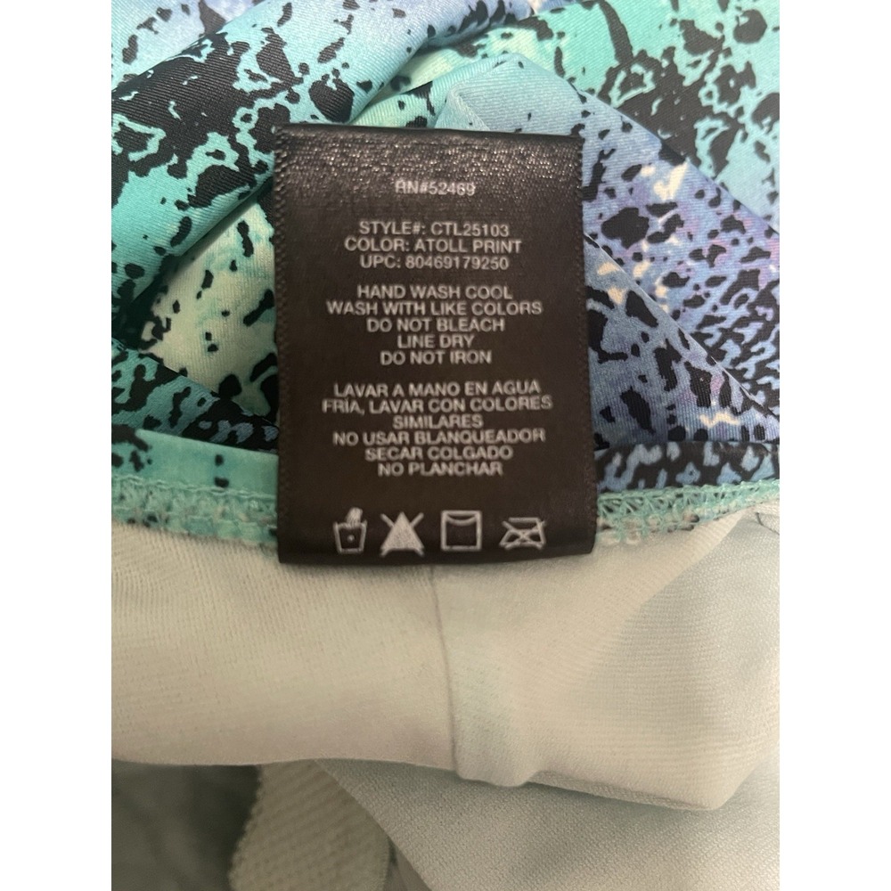 Catalina Women's One Piece Swimsuit Snake Print Blue Green Black Size M (8-10) - Picture 8 of 8